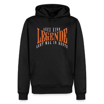 Legende geht in Rente Geschenk für Ruhestand - Männer Premium Bio Hoodie - Schwarz - Vorne - Nico (187cm)