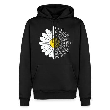 White Flower Bicycle Biking Bike Cyclist Cycling - Männer Premium Bio Hoodie - Schwarz - Vorne - Nico (187cm)