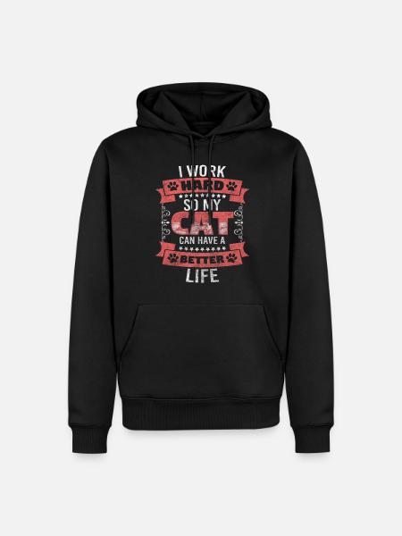 Chat Chat Chat Chat Maman - Sweat à capuche Premium bio Homme - noir