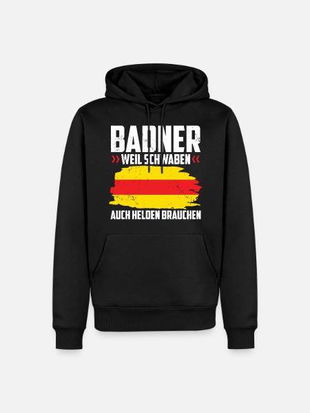 Badner Geschenke | Baden Badisch Badener Karlsruhe - Männer Premium Bio Hoodie - Schwarz