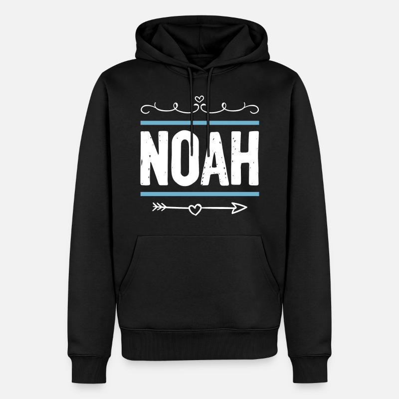 Noah - Männer Premium Bio Hoodie - Schwarz