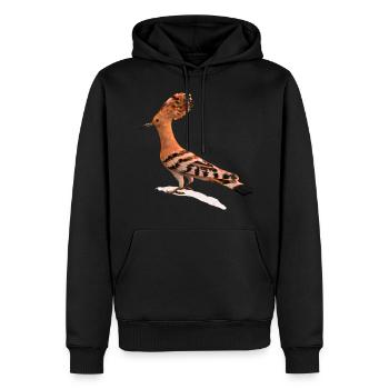 Wiedehopf Vogel Illustration - Männer Premium Bio Hoodie - Schwarz - Vorne - Nico (187cm)