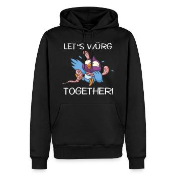 Let's würg together - Männer Premium Bio Hoodie - Schwarz - Vorne - Nico (187cm)