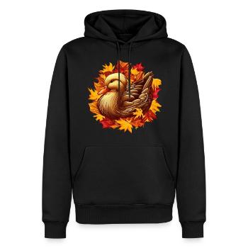 Canards d’automne colorés - Sweat à capuche Premium bio Homme - noir - Devant - Nico (187cm)