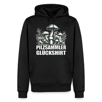 Pilzsammler Pilze - Männer Premium Bio Hoodie - Schwarz - Vorne - Nico (187cm)