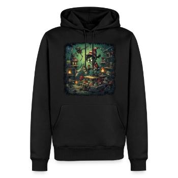 Zombie Imp Factory - Effrayant - Sweat à capuche Premium bio Homme - noir - Devant - Nico (187cm)