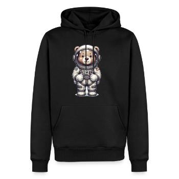 Cute Bear Astronaut - Männer Premium Bio Hoodie - Schwarz - Vorne - Nico (187cm)