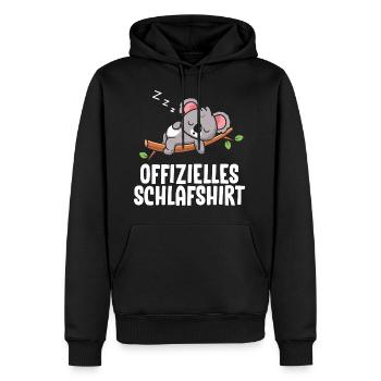 Official Koala Sleep Shirt - Men’s Premium Organic Hoodie - black - Front - Nico (187cm)