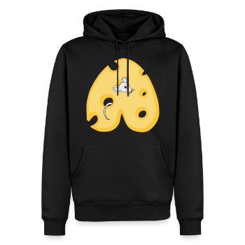 käse a - Männer Premium Bio Hoodie - Schwarz - Vorne - Nico (187cm)