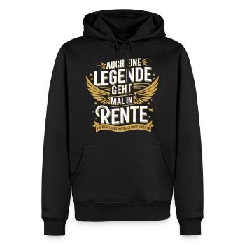 Auch Eine Legende Geht Mal In Rente - Männer Premium Bio Hoodie - Schwarz - Vorne - Nico (187cm)
