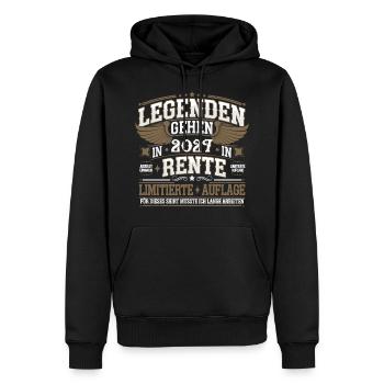 Legenden Gehen In 2027 In Rente Limitierte Auflage - Männer Premium Bio Hoodie - Schwarz - Vorne - Nico (187cm)