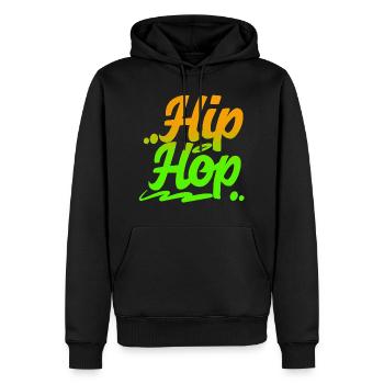 Hip Hop - Männer Premium Bio Hoodie - Schwarz - Vorne - Nico (187cm)
