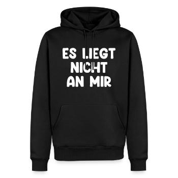 Es Liegt Nicht An Mir - Männer Premium Bio Hoodie - Schwarz - Vorne - Nico (187cm)