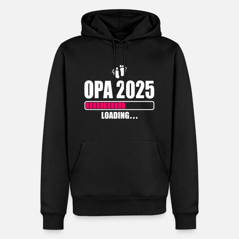 Opa 2025 - Männer Premium Bio Hoodie - Schwarz
