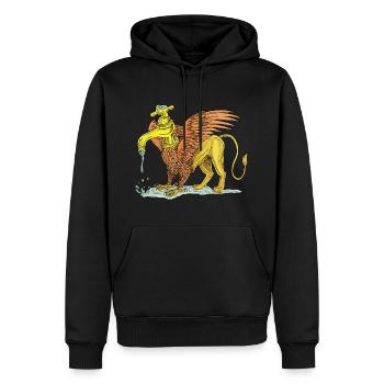 LE ROBINET - Sweat à capuche Premium bio Homme - noir - Devant - Nico (187cm)