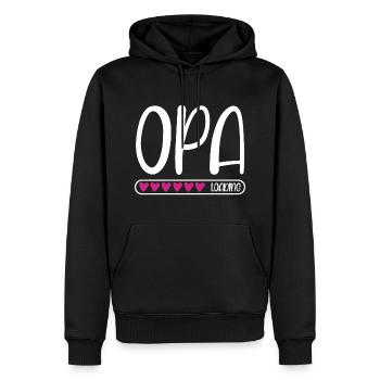 Opa loading - Männer Premium Bio Hoodie - Schwarz - Vorne - Nico (187cm)