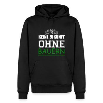 Landwirt Demonstration Keine Zukunft Ohne Bauern - Männer Premium Bio Hoodie - Schwarz - Vorne - Nico (187cm)