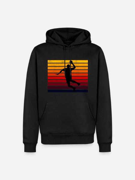 Piłkarz ręczny Retro Vintage 80s Style Piłka ręczna - Herre Premium økologisk hoodie - sort
