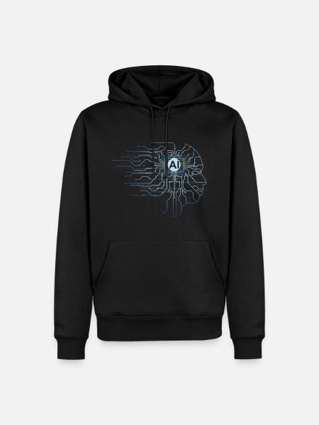 KI - Binary Code Künstliche Intelligenz Informatik - Männer Premium Bio Hoodie - Schwarz