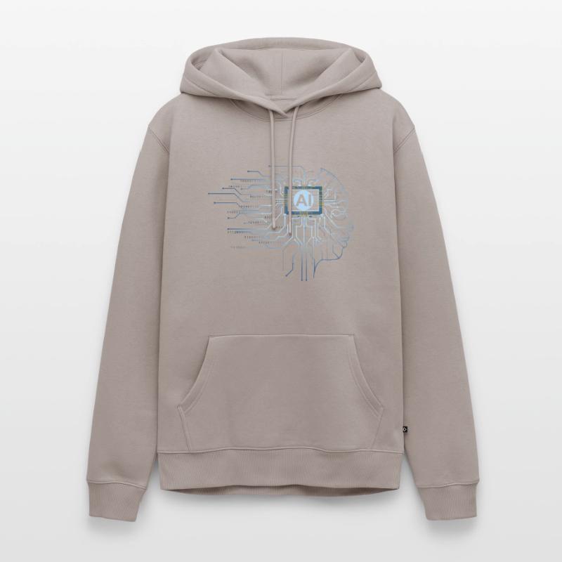 KI - Binary Code Künstliche Intelligenz Informatik Männer Premium Bio Hoodie