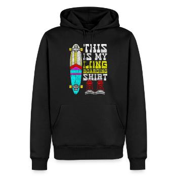 Skater Berg Board - Männer Premium Bio Hoodie - Schwarz - Vorne - Nico (187cm)