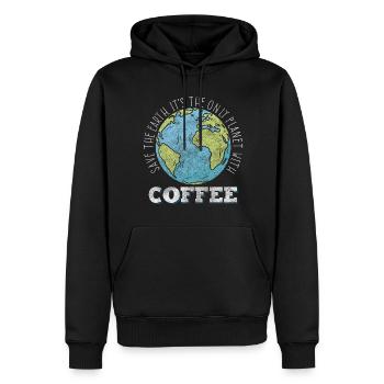 Conservation de la nature Changement climatique Recyclage - Sweat à capuche Premium bio Homme - noir - Devant - Nico (187cm)