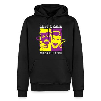 Rideau de répétition d’acteur - Sweat à capuche Premium bio Homme - noir - Devant - Nico (187cm)