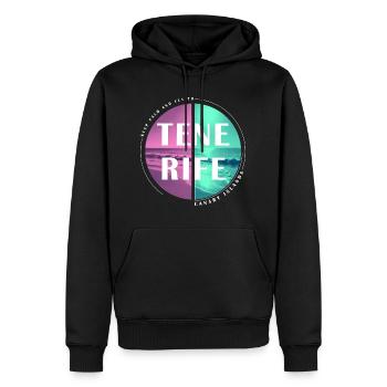 Tenerife Îles Canaries Îles Canaries Vacances d’été - Sweat à capuche Premium bio Homme - noir - Devant - Nico (187cm)