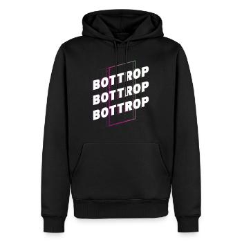 Bottrop Germany City Font Skyline Home - Men’s Premium Organic Hoodie - black - Front - Nico (187cm)