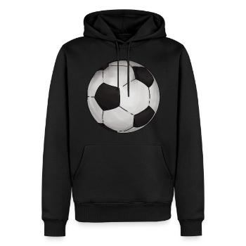 Football Sticker Classic - Men’s Premium Organic Hoodie - black - Front - Nico (187cm)