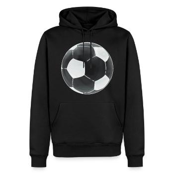 Fußbälle Sticker Schwarz Weiß Fußball - Männer Premium Bio Hoodie - Schwarz - Vorne - Nico (187cm)