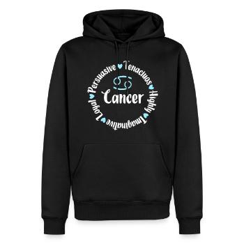 Krebs Geburtstag Juli Stern - Männer Premium Bio Hoodie - Schwarz - Vorne - Nico (187cm)