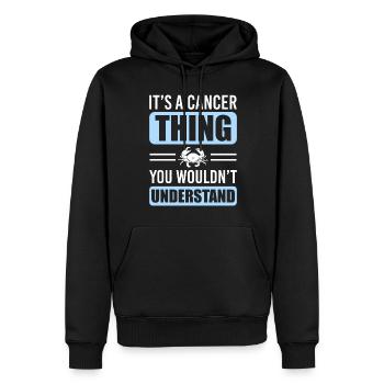 Krebs Astrologie Aberglaube - Männer Premium Bio Hoodie - Schwarz - Vorne - Nico (187cm)