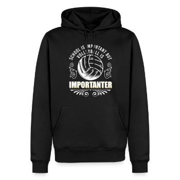 Ballon de joueur de sport - Sweat à capuche Premium bio Homme - noir - Devant - Nico (187cm)
