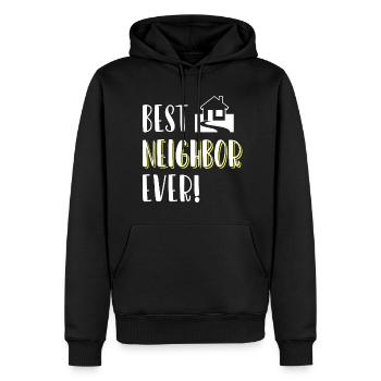 Nachbar Freunde Wohnung Gute Nachbarn - Männer Premium Bio Hoodie - Schwarz - Vorne - Nico (187cm)