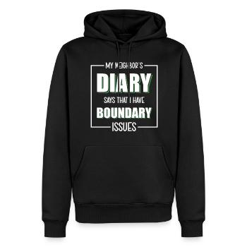 Nachbarin Freunde Wohnung Alkohol - Männer Premium Bio Hoodie - Schwarz - Vorne - Nico (187cm)