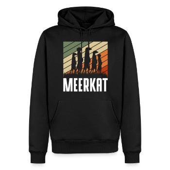 Erdmännchen Natur Lustig - Männer Premium Bio Hoodie - Schwarz - Vorne - Nico (187cm)