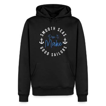 Sailing Ship Boat Sailing Waves - Men’s Premium Organic Hoodie - black - Front - Nico (187cm)