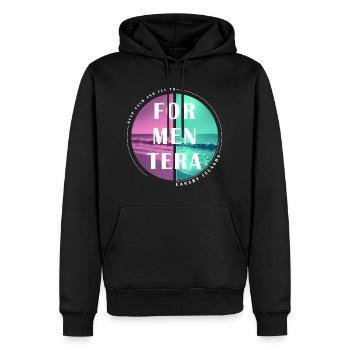 Formentera Sommer Sonne Strand Meer Palmen Party - Männer Premium Bio Hoodie - Schwarz - Vorne - Nico (187cm)