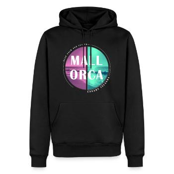 Majorque Summer Sun Beach Sea Palms Party - Sweat à capuche Premium bio Homme - noir - Devant - Nico (187cm)