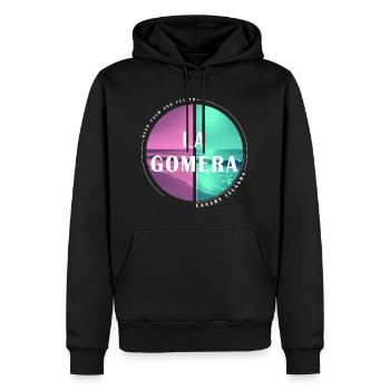 La Gomera Été Sun Beach Sea Palms Vacances - Sweat à capuche Premium bio Homme - noir - Devant - Nico (187cm)