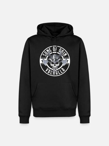 Odin Viking Hammer Teutons - Men’s Premium Organic Hoodie - black