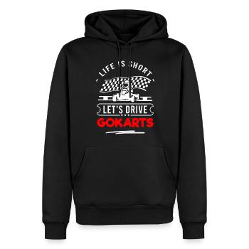 Kart Track Go Kart Racing Kart conduite - Sweat à capuche Premium bio Homme - noir - Devant - Nico (187cm)