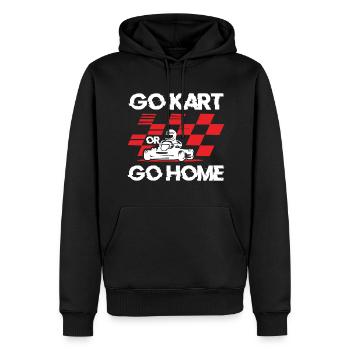 Kartbahn Karting Kartsport Rennfahrer - Männer Premium Bio Hoodie - Schwarz - Vorne - Nico (187cm)