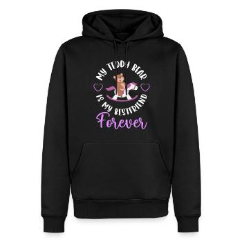 Teddy Kind Süß Stofftier - Männer Premium Bio Hoodie - Schwarz - Vorne - Nico (187cm)