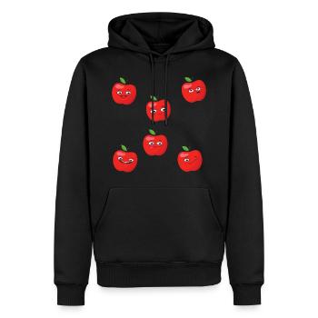 Apples - Men’s Premium Organic Hoodie - black - Front - Nico (187cm)