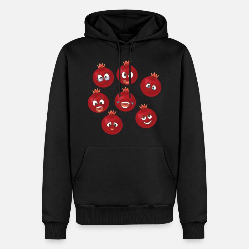Granatapfel - Männer Premium Bio Hoodie - Schwarz