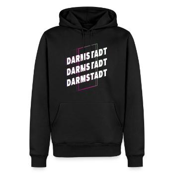 Darmstadt Deutschland Stadt Schrift Skyline Heimat - Männer Premium Bio Hoodie - Schwarz - Vorne - Nico (187cm)