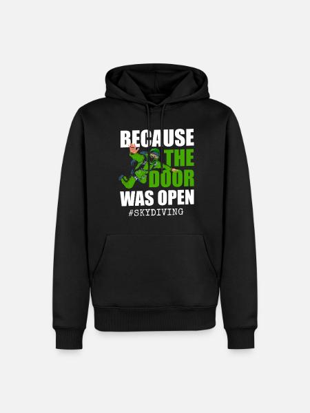 Skidiving Parasailing Airplane Free Fall - Men’s Premium Organic Hoodie - black