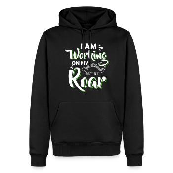 Dinosaurier Stegosaurus Dinos Pflanzenfresser - Männer Premium Bio Hoodie - Schwarz - Vorne - Nico (187cm)